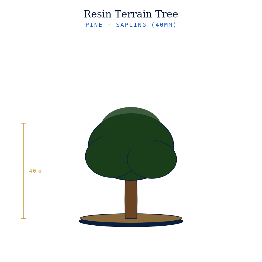 Resin Terrain Trees