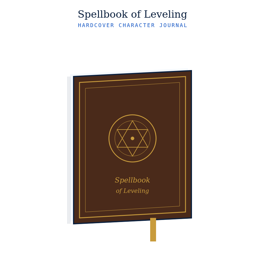 Spellbook of Leveling (Hardcover Journal)