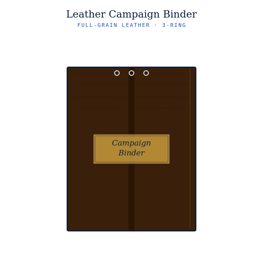 Leather Campaign Binder